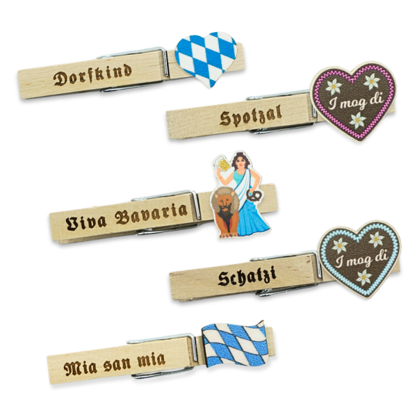 5er Set Bayern Sprüche Glubbal – Traditionelle bayerische Sprüche für Trachtenfans